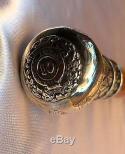 Magnificent 19th Century Sterling Silver Wooden Swagger Stick Must See