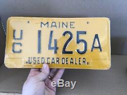 Maine Used Car Dealer License Plate Lot New Old Stock 5 Plates Must See