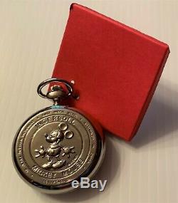 Mickey Mouse INGERSOLL 1933 Pocket Watch NIB Reproduction with COA Must See Video
