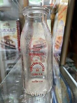 Mixed Lot Of 5 Cuban Milk Bottles Hard To Find In Any Condition A Must See Look