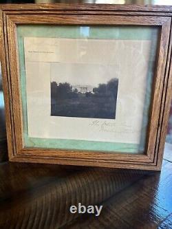 Mrs. Theodore Roosevelt White House Calling Card Signature Photo MUST SEE