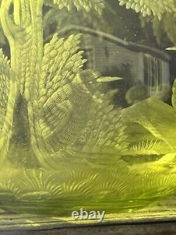 Must See! Brilliant Period Cut Glass Intaglio Vase Webb Moser Baccarat