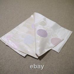 Must-See Model Worn Pure Silk Used Nishijin-Ori Tailored Bag Obi 249