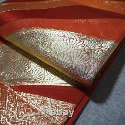 Must-See Model Worn Pure Silk Used Nishijin Woven Fabric Tailored Bag Obi 190