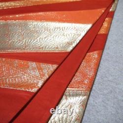 Must-See Model Worn Pure Silk Used Nishijin Woven Fabric Tailored Bag Obi 190