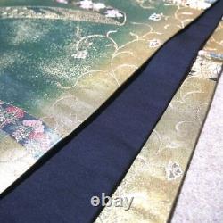 Must-See Model Worn Pure Silk Used Nishijin Woven Fabric Tailored Bag Sash 742