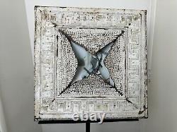 Must See White Washed Metal One Of A Kind Picture Frame. Incredibly Unusual