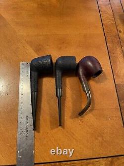 NOS CITY CLUB ESTATE PIPES LOT OF 3 Billiard Oom Paul UNSMOKED MUST SEE