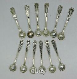Navajo Rare Sterling Silver Native American Salt Spoons 12 Rare Spoons Must See