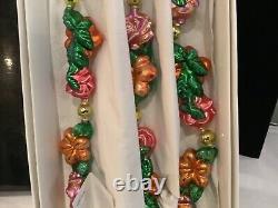 New In Box Authentic Christopher Radko Floral Garlin Must See Nr