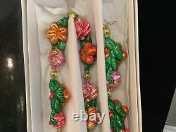 New In Box Authentic Christopher Radko Floral Garlin Must See Nr