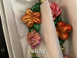 New In Box Authentic Christopher Radko Floral Garlin Must See Nr