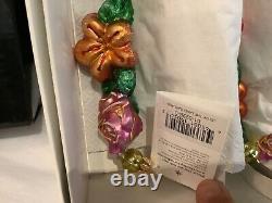 New In Box Authentic Christopher Radko Floral Garlin Must See Nr