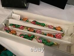 New In Box Authentic Christopher Radko Floral Garlin Must See Nr