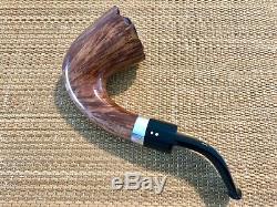 New, Unsmoked DI Gangi Freehand Pipe, Plateau Top, 925 Silver Band, Must See