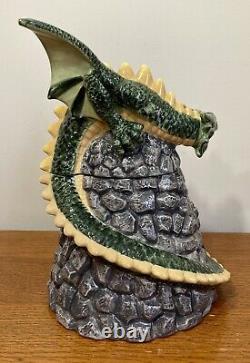 New in Box MUST-SEE Dragon Ceramic Cookie Jar Spectacular