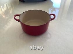 Nib Authentic Le Creuset 2quart 2501-b(18) Red Rouge Pot & LID Must See No Res