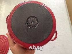 Nib Authentic Le Creuset 2quart 2501-b(18) Red Rouge Pot & LID Must See No Res