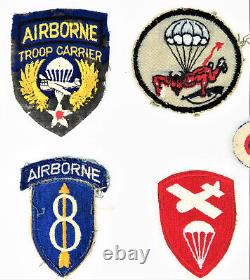 Nine Original Wwii Korean War Era Us Airborne Patches / Insignia Must See