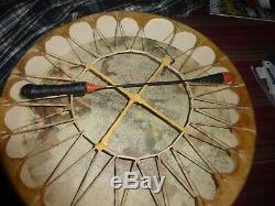 Northwest Coast First Nation Haida Hand Made Eagle Drum withbeater! Must See