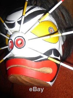 Northwest Coast-First Nation hand carved cedar Bumble Bee maskl! Must See