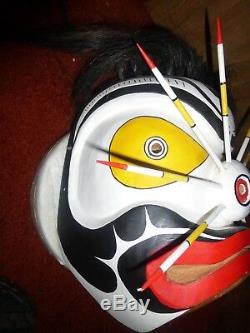 Northwest Coast-First Nation hand carved cedar Bumble Bee maskl! Must See