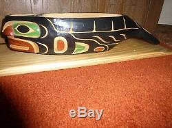 Northwest Coast-First Nation hand carved cedar Killer Whale bowl! Must See