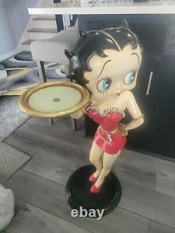 O-Vintage Rare Hand Painted 3 Ft Betty Boop Waitress Statue. A Must See
