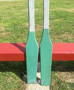 Old Set OARS 88 with LOCKS + COLOR withCHARACTER Paddles Boat Must See