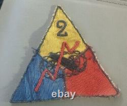 Original Ww2 Us Army 2nd Armored Division Theatre Made Patch Must See