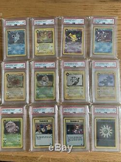 PSA 9 Team Rocket Holo Collection. 12 Cards. MUST SEE! Mint! WOTC. Pokemon TCG