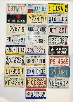 Pack Of 50 Different License Plates Craft Condition Man Cave Decor Must See