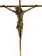 RARE Bronze Cross Crucifix Wall Antique Jesus Vintage Christ Religious must SEE