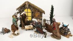 RARE Kirkland Signature Nativity Set LARGE 18pc Set Hand Painted MUST SEE
