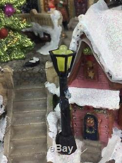 RARE RETIRED Target Fiber Optic Christmas Village 10.5 H x 14.5 W MUST SEE