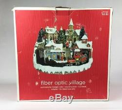 RARE RETIRED Target Fiber Optic Christmas Village 10.5 H x 14.5 W MUST SEE