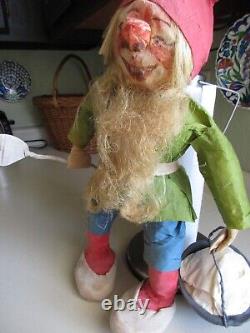 RARE SWEDISH Antique Christmas Gnome. RARE SIZE! MUST See! TOMTE