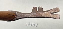 RARE Unusual Cast Iron Double Claw TACK Hammer must see tool collector