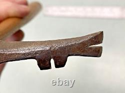 RARE Unusual Cast Iron Double Claw TACK Hammer must see tool collector