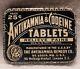 RARE VINTAGE ANTIKAMNIA TIN COMPOUND TABLETS w AWESOME GRAPHICS EMPTY MUST SEE