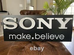 RARE Vintage SONY advertising store sign 36 X 14 Must See Pics