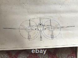 RARE WWll Fighter Aircraft Blueprint, Feb 1941. MUST SEE Ian Smith Drawings