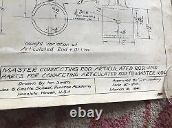 RARE WWll Fighter Aircraft Blueprint, Feb 1941. MUST SEE Ian Smith Drawings