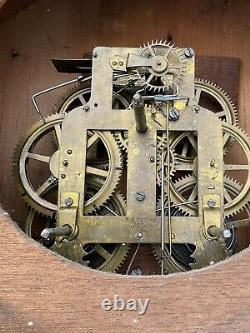 Rare 1850s seth thomas walnut gothic wall clock stunning case must see rare