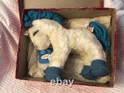 Rare 1940s Christmas Macy's Box with Gund Pony Music Windup Doll Must See
