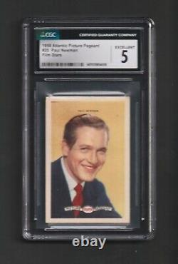 Rare 1958 Atlantic Film Stars PAUL NEWMAN RC #20 Nice CGC 5 Must See