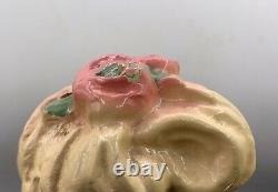 Rare Antique Early 1900's Beautiful Girl Chalkware Coin Bank Bust 5.5 Must See