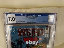 Rare CGC Graded 7.0 Weird War Tales #107 (1982) Key Issue Must-See