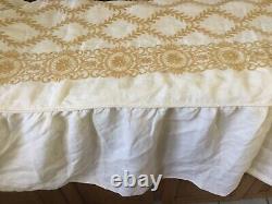 Rare Missoni /vestor Embroidered Bed Cover Ivory&gold 64x78 Must See