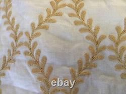 Rare Missoni /vestor Embroidered Bed Cover Ivory&gold 64x78 Must See